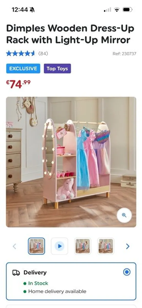 Brand new kids dress wardrobe and mirror - Image 1