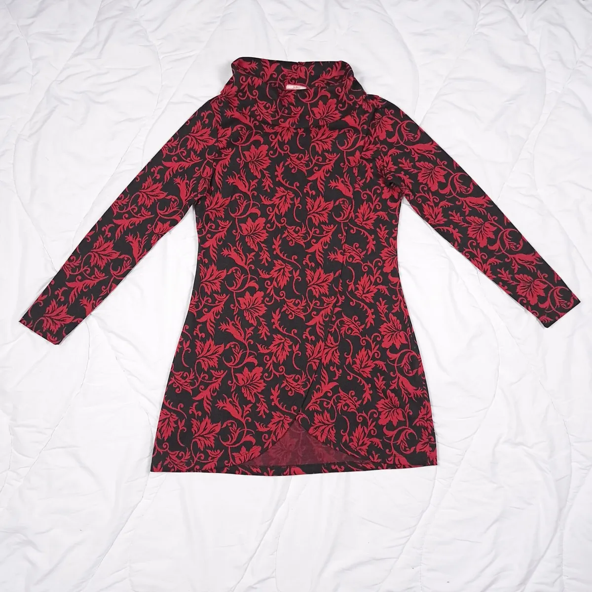Joe Browns Black Red Floral Wrap Top 12UK/40EU - Image 1