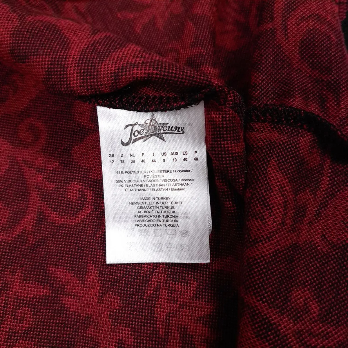 Joe Browns Black Red Floral Wrap Top 12UK/40EU - Image 4