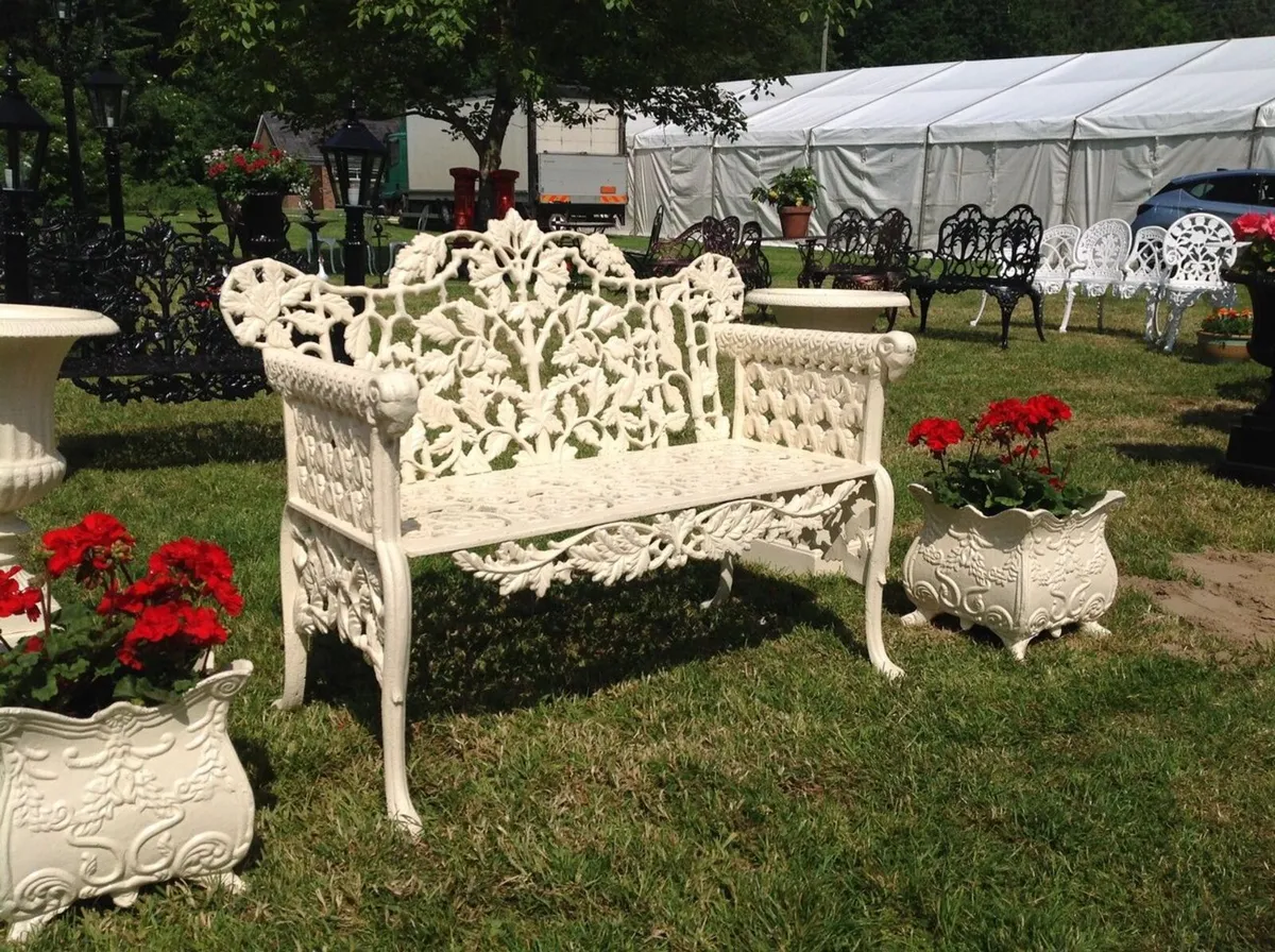 Aluminium & cast iron garden seats & benches - Image 2