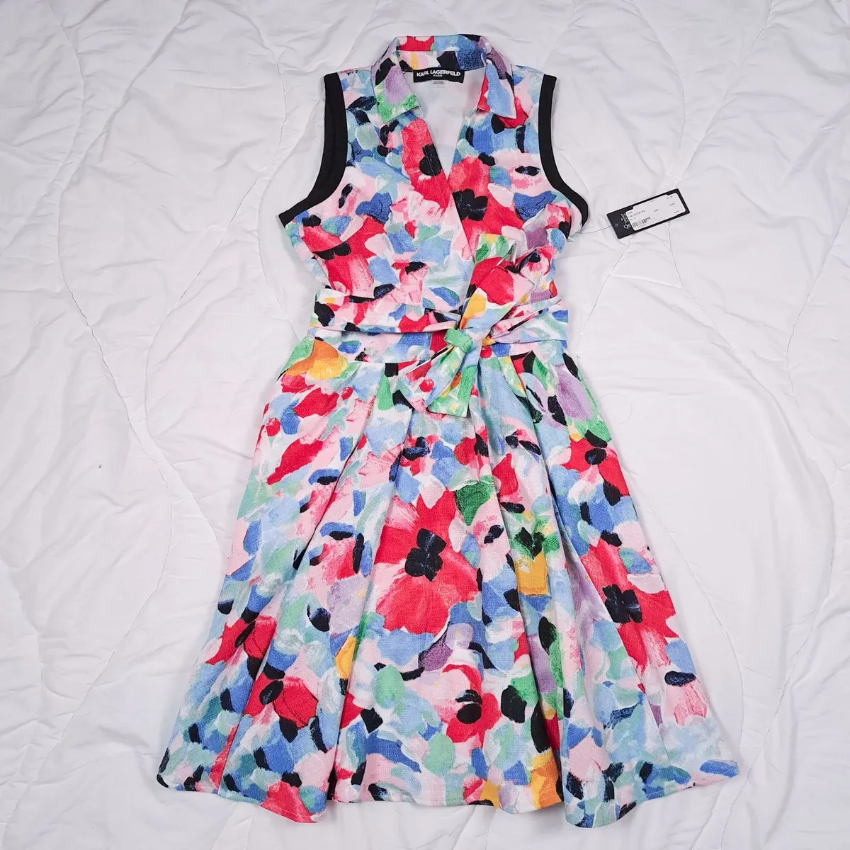 Karl Lagerfeld Multi-Color Floral Dress 8UK/36EU - Image 1