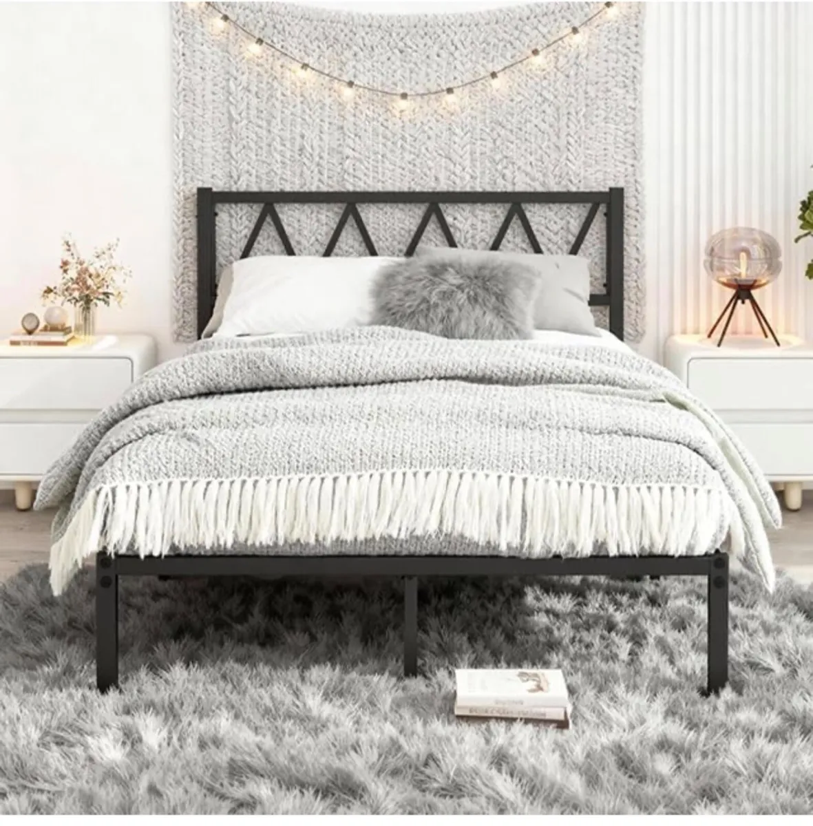 5ft King Size Bed Frame with Storage, Heavy Duty M - Image 2