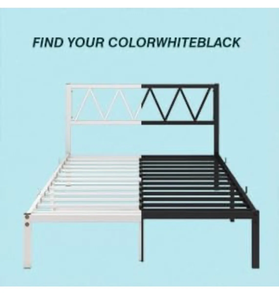 5ft King Size Bed Frame with Storage, Heavy Duty M - Image 3