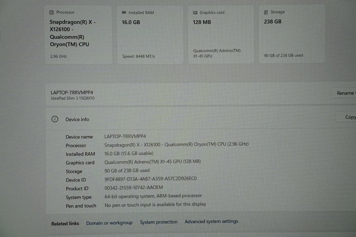 Lenovo IdeaPad Slim 3 15.3" | Snapdragon X | 16GB - Image 3