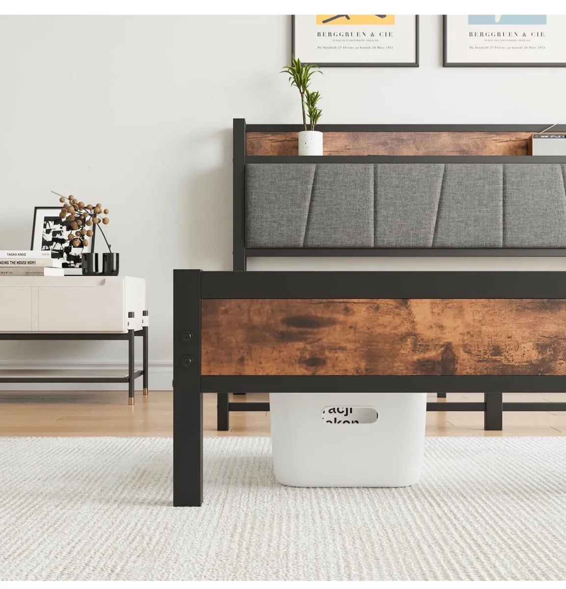 King Size Bed Base with Charging Station - Image 3