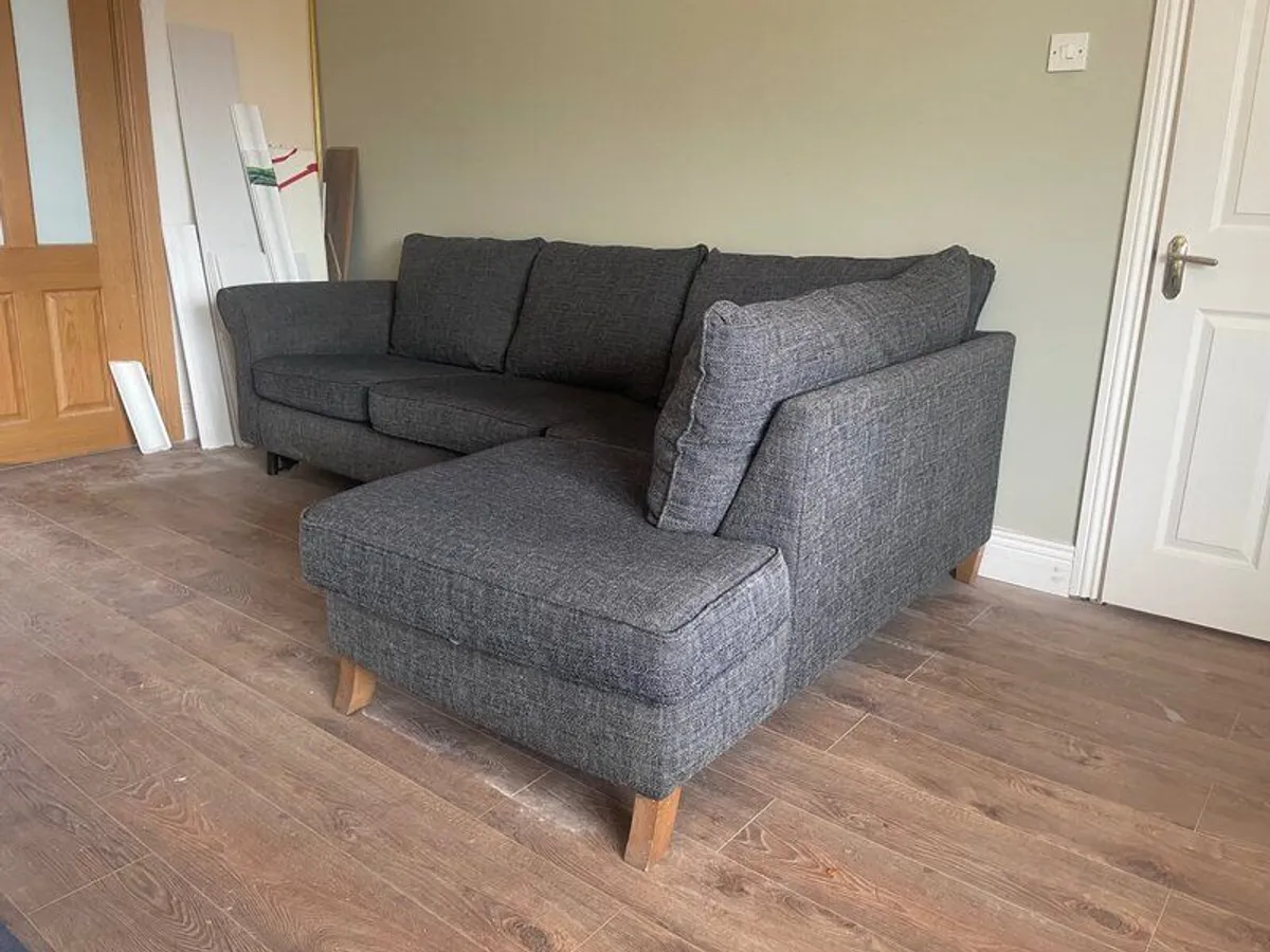 L shape grey couch - Image 3