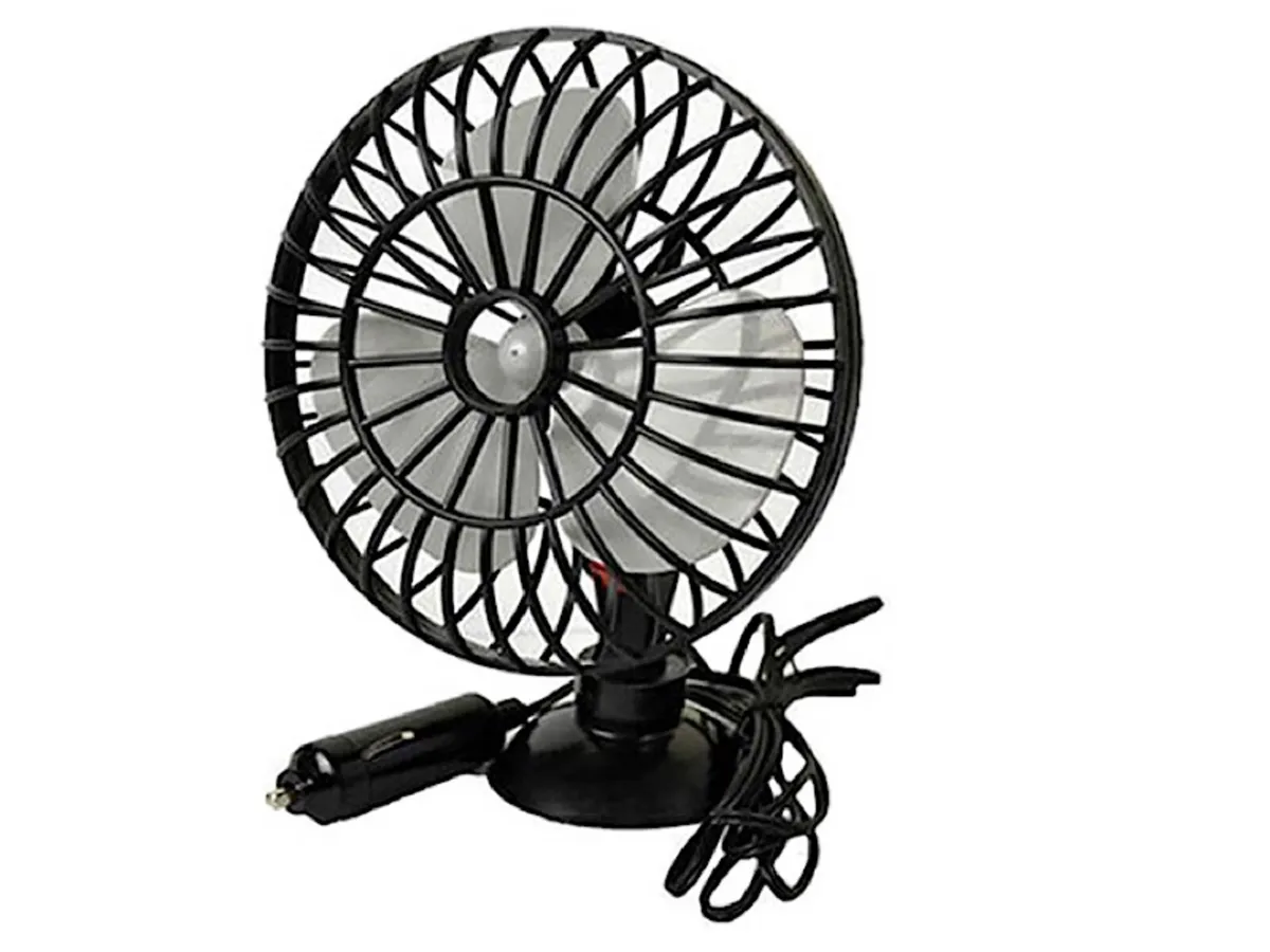 12V Fan with Suction Cup 5inch - Image 1