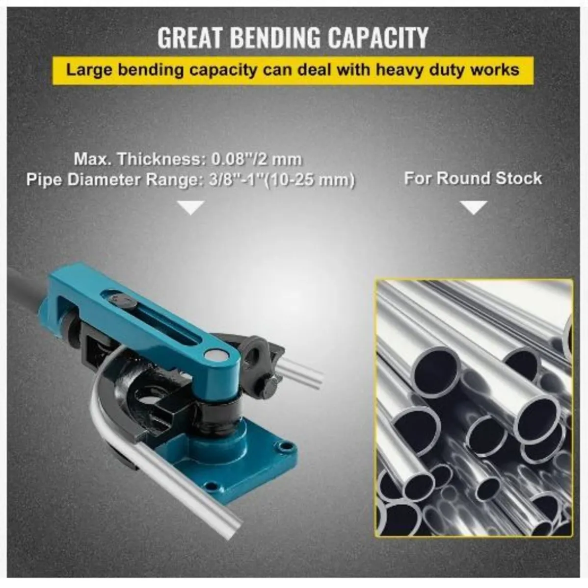 Pipe Bender 3/8 to 1 Inch Pipe Tubing Bender - Image 4