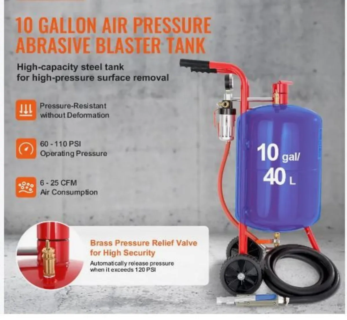 10Gal/40L Sandblaster Equipped - Image 3