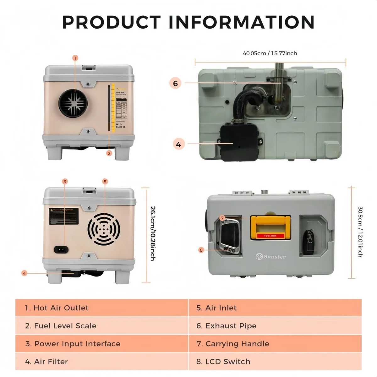 Toolbox style Heater with Power Supply, Bluetooth - Image 4