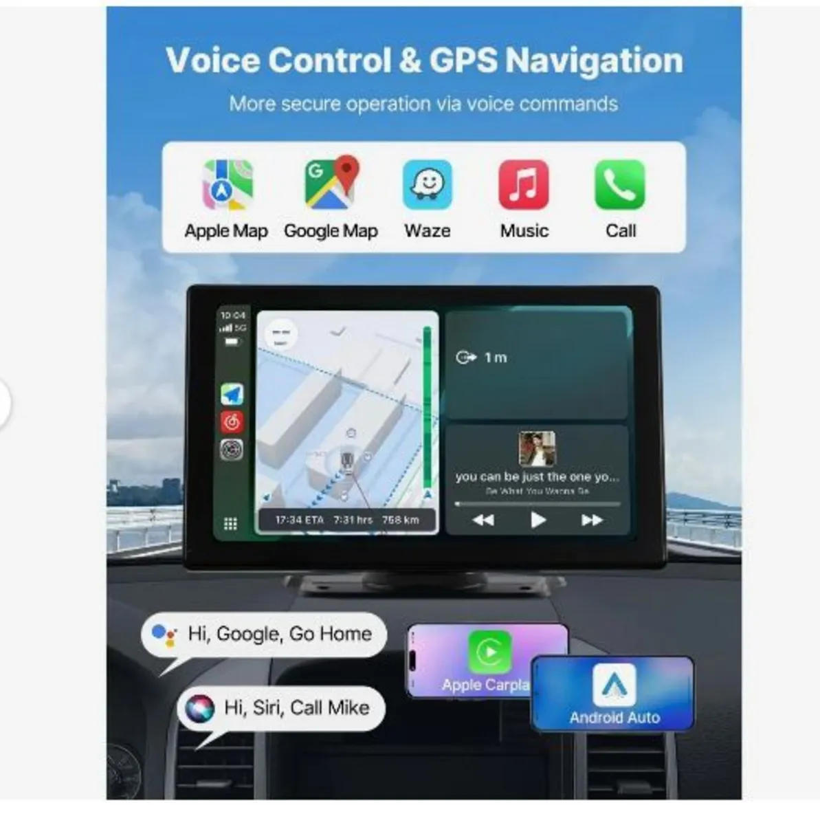 Wireless Car Stereo, 228.6mm - Image 2