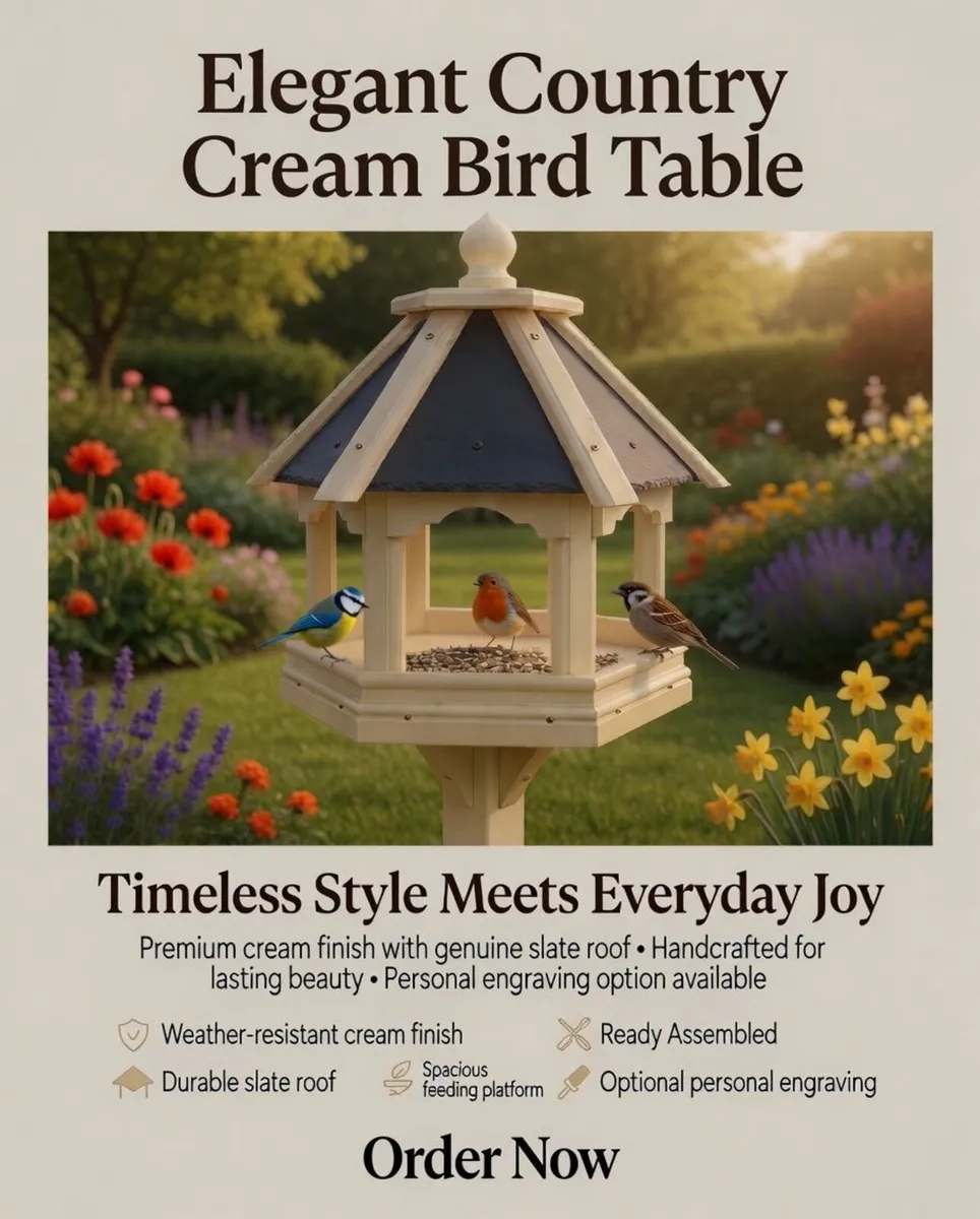 Bird Table feeders Slated Roof - colour choices. - Image 3