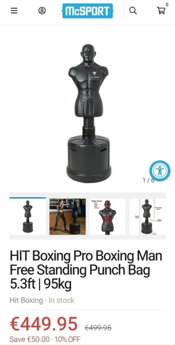 Boxing dummy - Freestanding - like new - Image 4