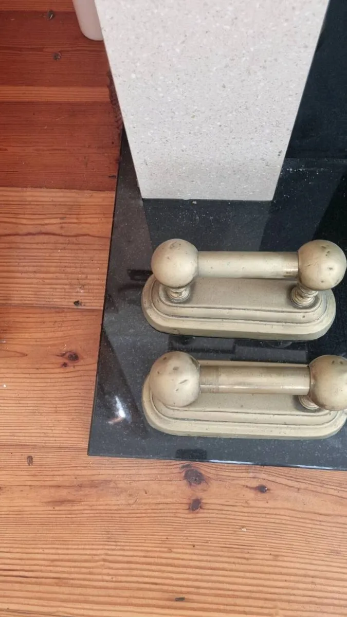 Antique Brass Fire Irons - Image 4