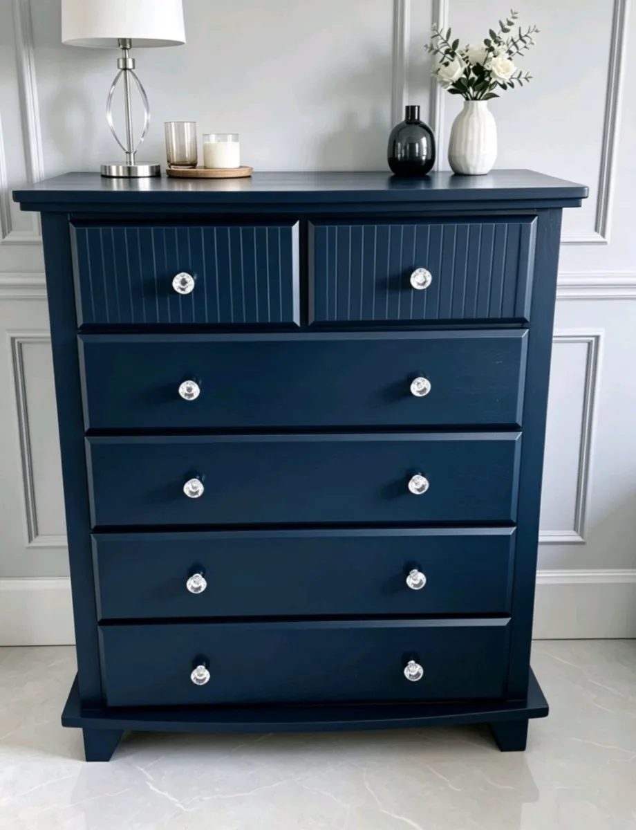 Navy Chest of Drawers - Image 1