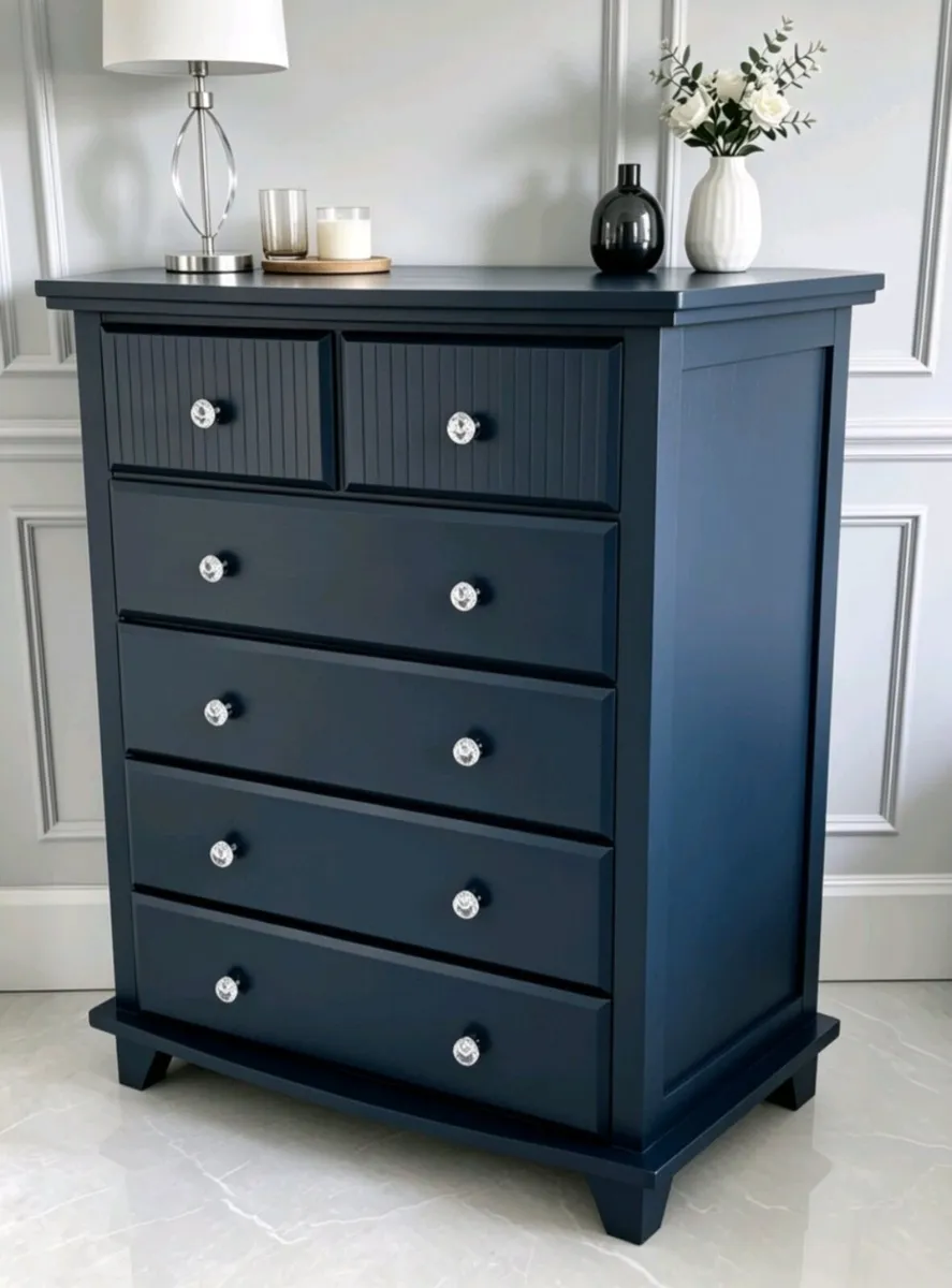 Navy Chest of Drawers - Image 4