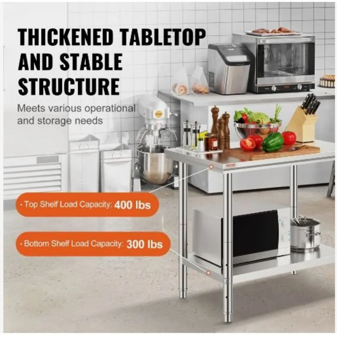 Stainless Steel Prep Table - Image 2