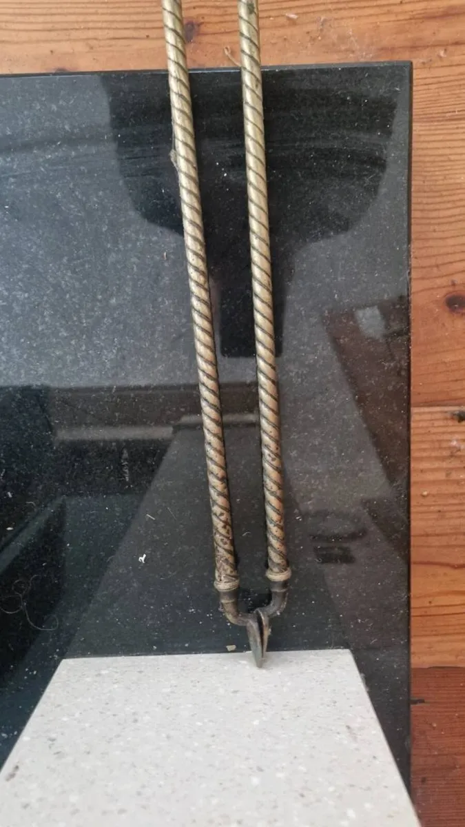 Antique Brass Fire Tongs - Image 4