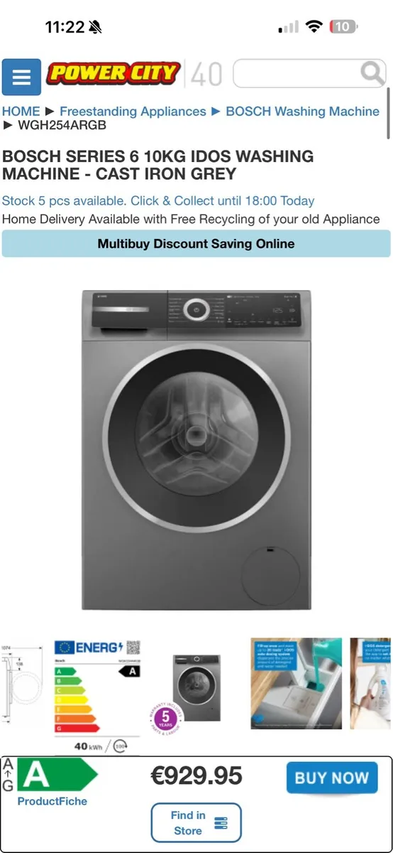 New Bosch Series 6 10kg Washing machine - Image 4