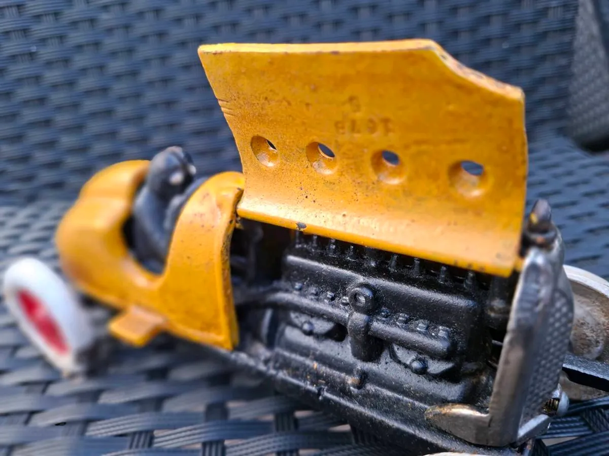 Old Heavy Cast Iron Race Car - Image 4