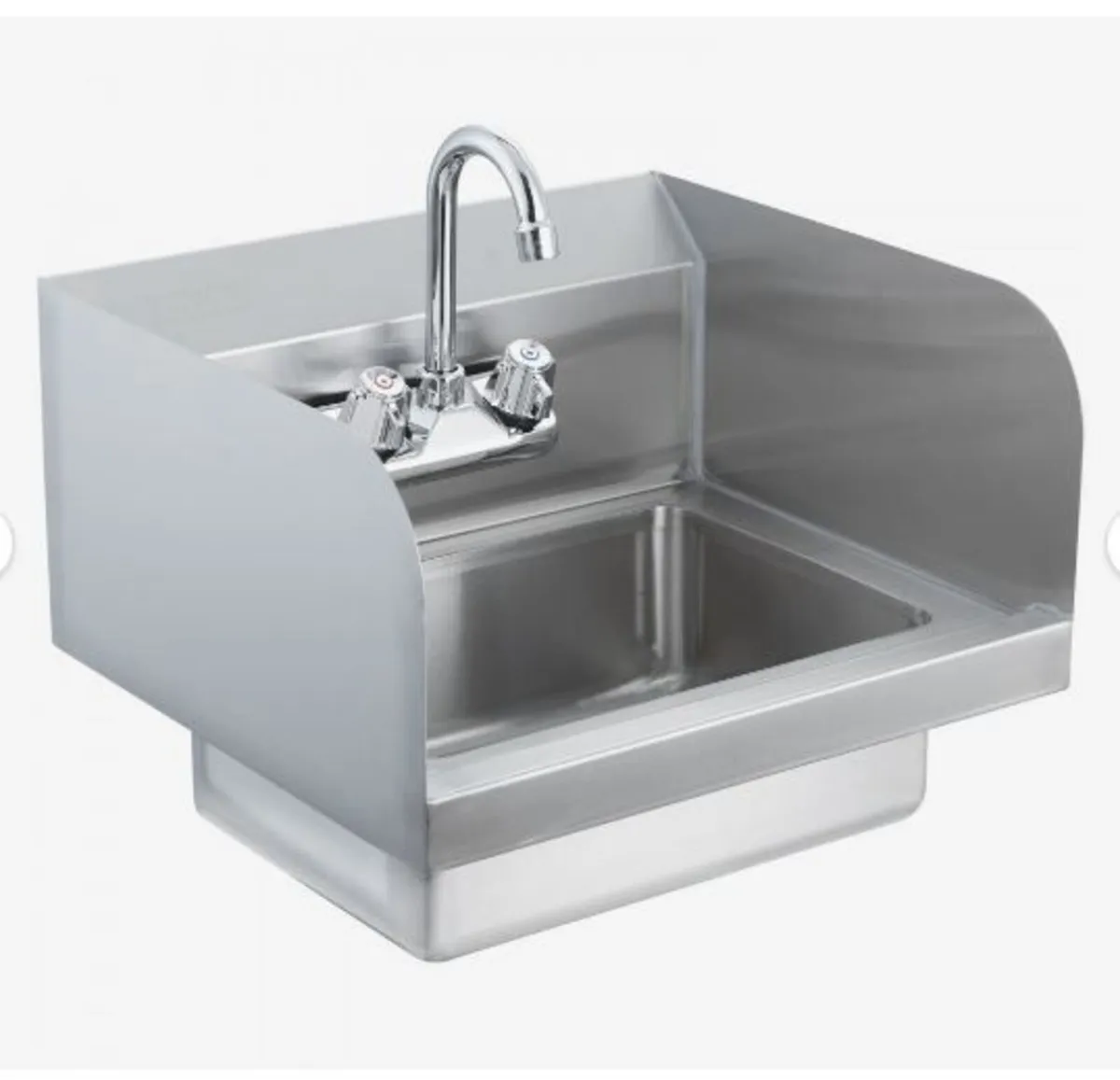 Commercial Hand Sink with Faucet and Side - Image 1