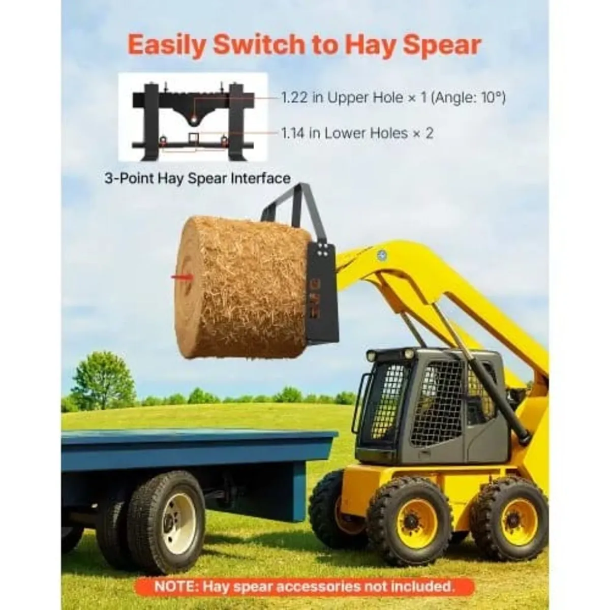Skid Steer Pallet Forks, 1814 kg Rated Capacity, P - Image 3