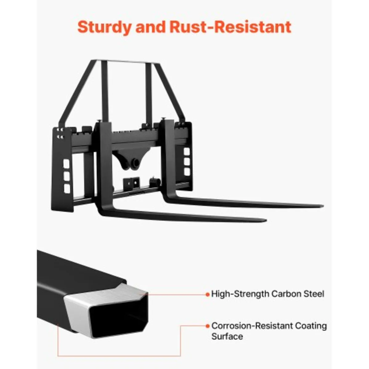 Skid Steer Pallet Forks, 1814 kg Rated Capacity, P - Image 4