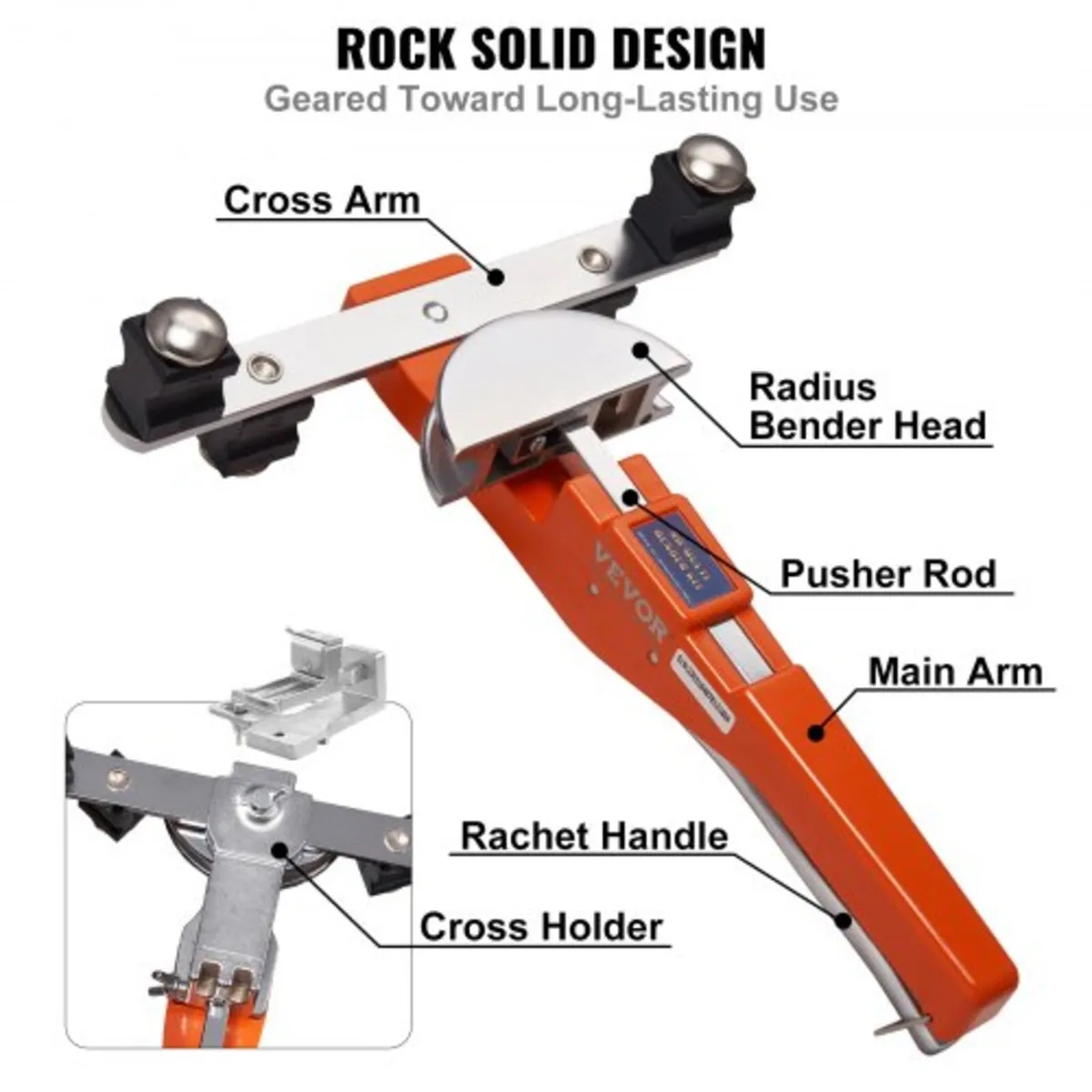 Pipe Tube Bender, 6.4mm-22.2mm Ratcheting Tubing B - Image 4