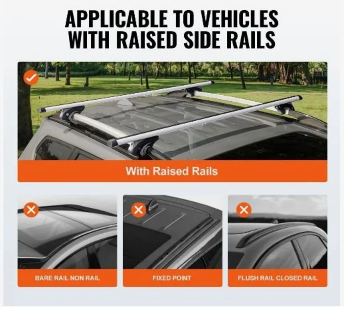Universal Roof Rack Cross Bars, 137.2cm - Image 3