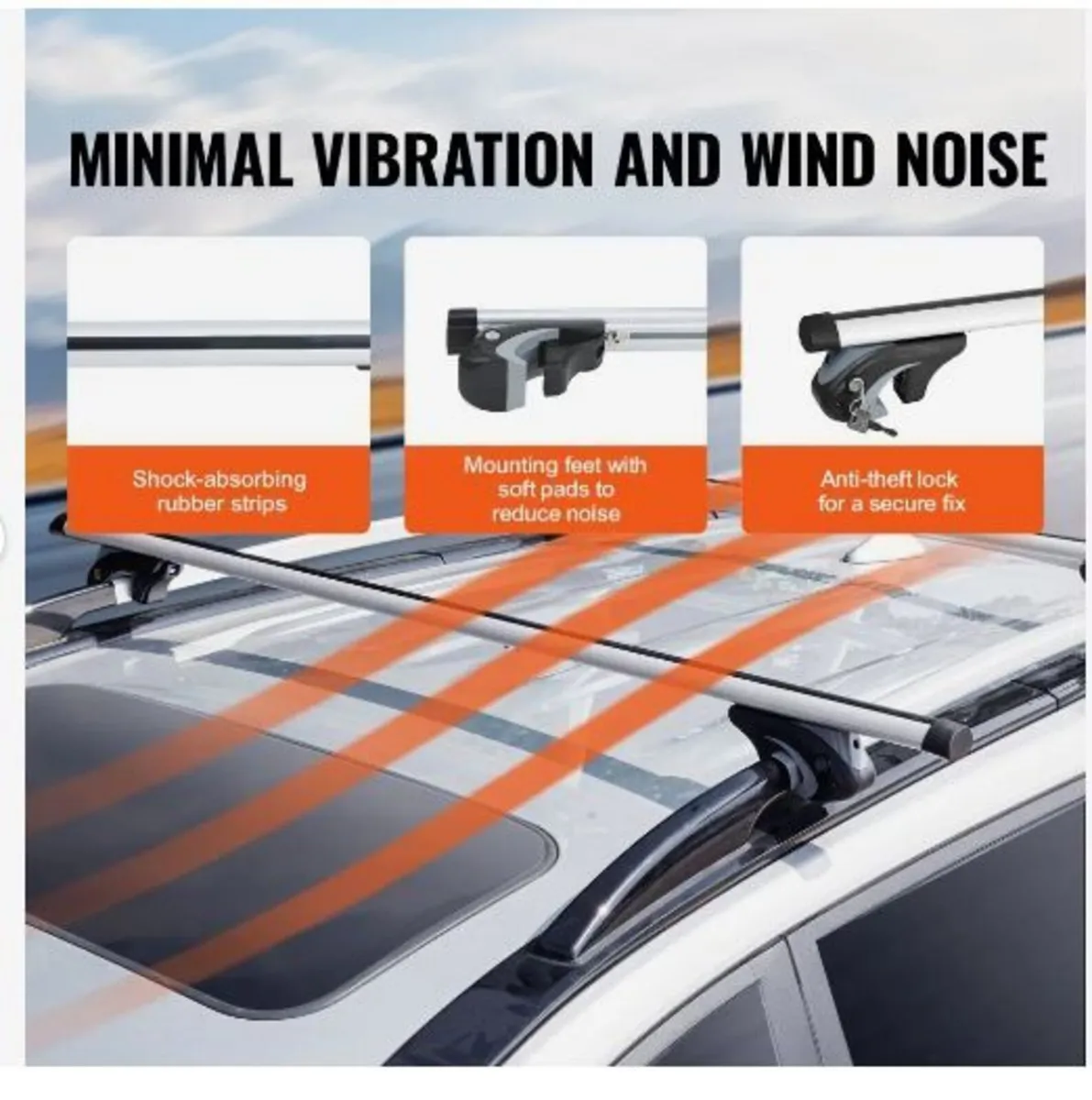 Universal Roof Rack Cross Bars, 137.2cm - Image 4
