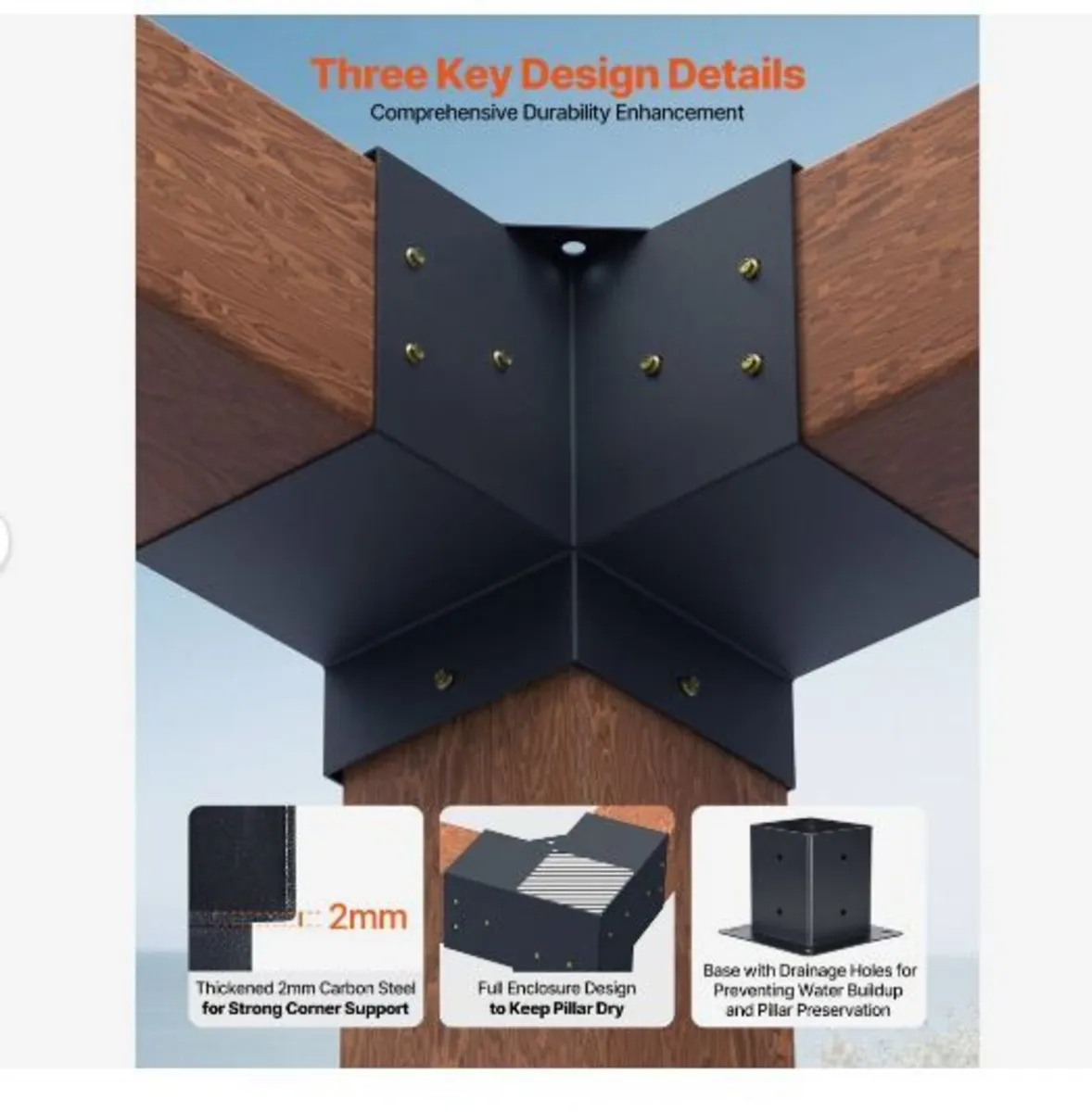 Pergola Bracket Kit, 4x4 Inch - Image 2