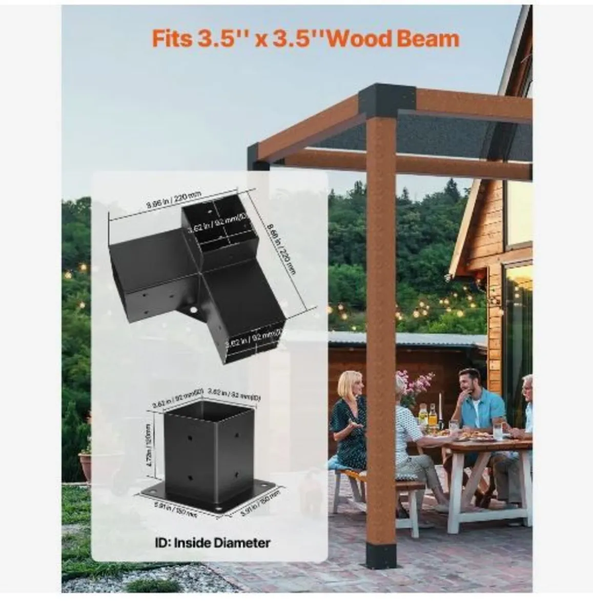 Pergola Bracket Kit, 4x4 Inch - Image 3
