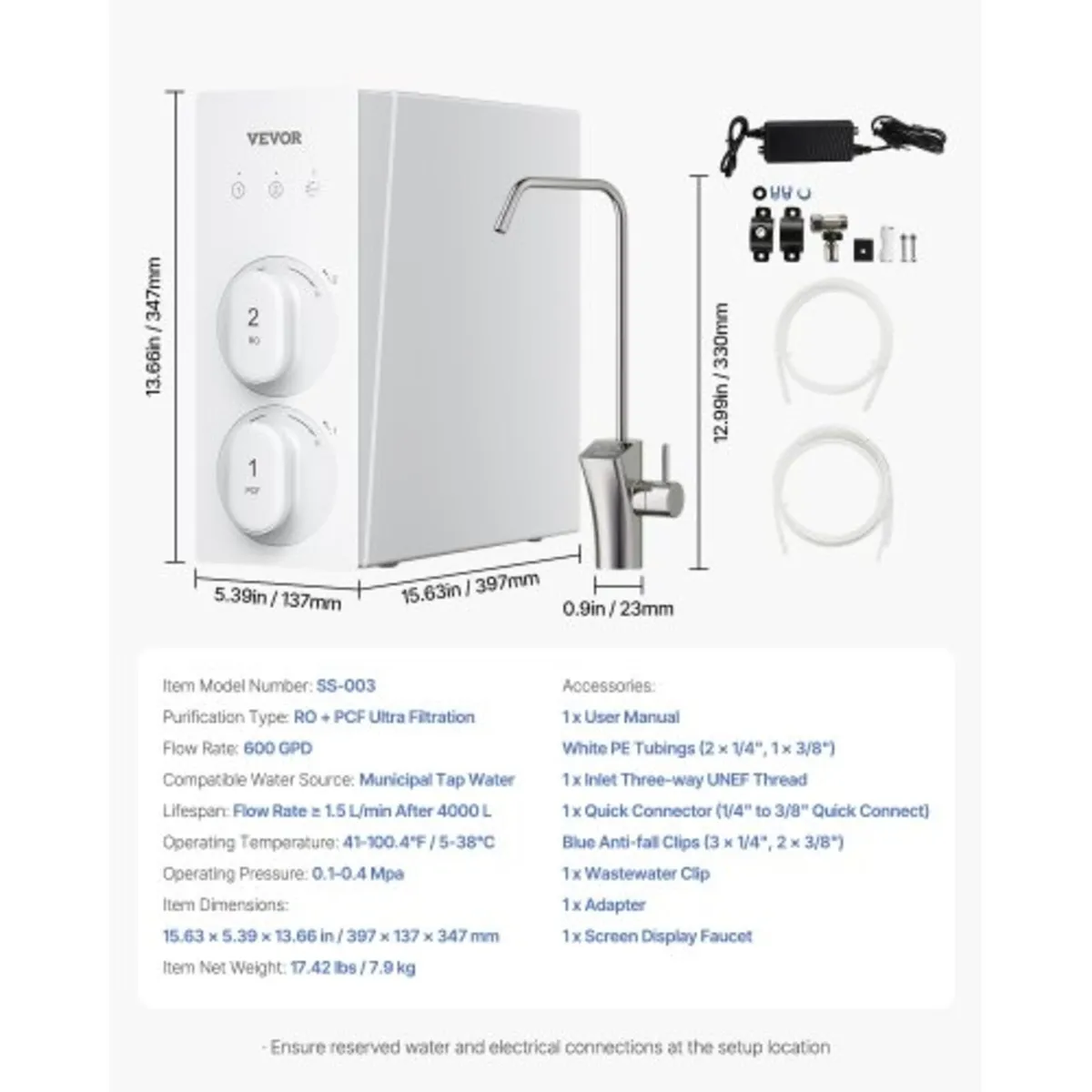 Reverse Osmosis System, 600 GPD 8-stage Tankless R - Image 2