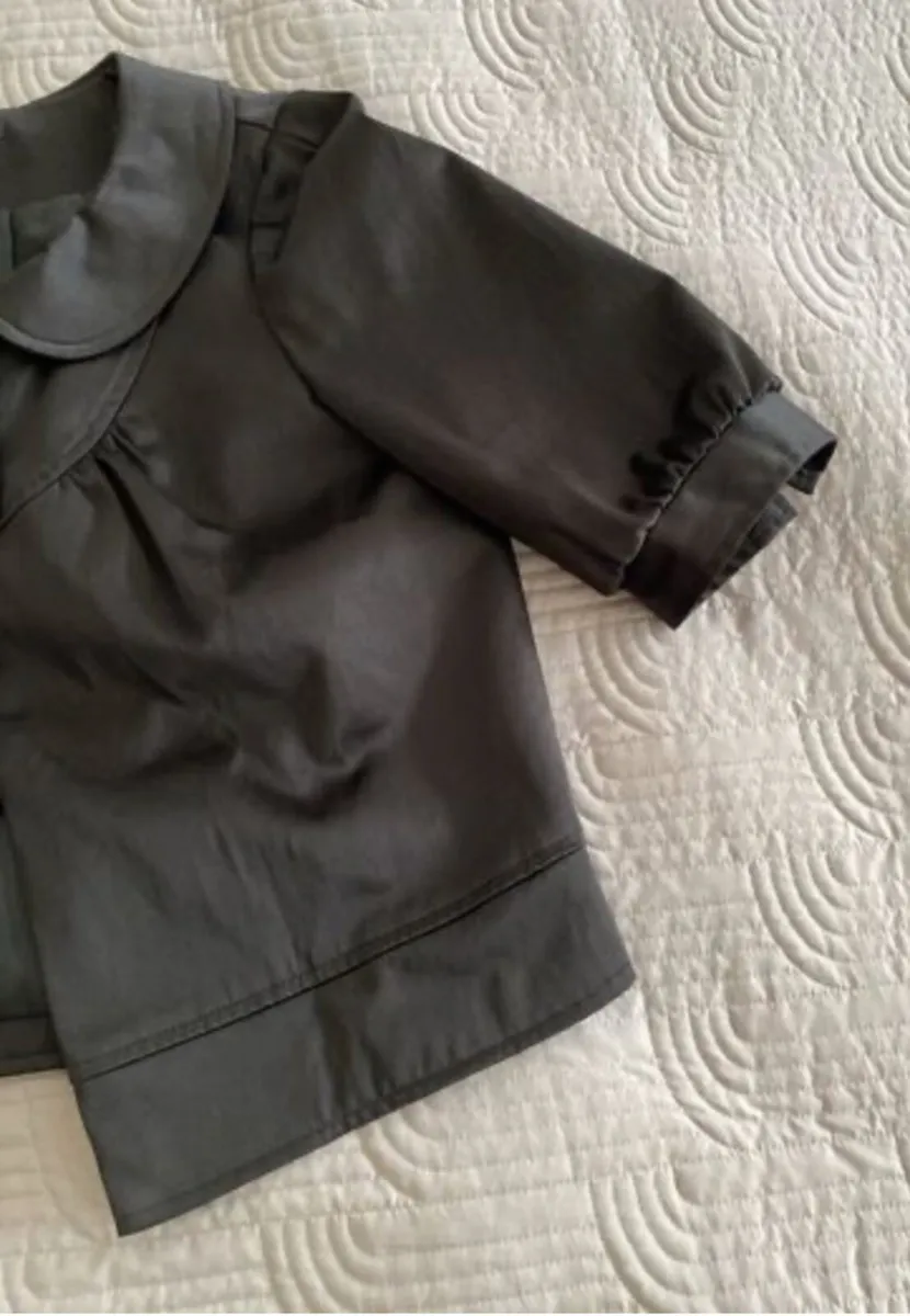 Savida - Beautiful Black Sheen cropped jacket - 10 - Image 3