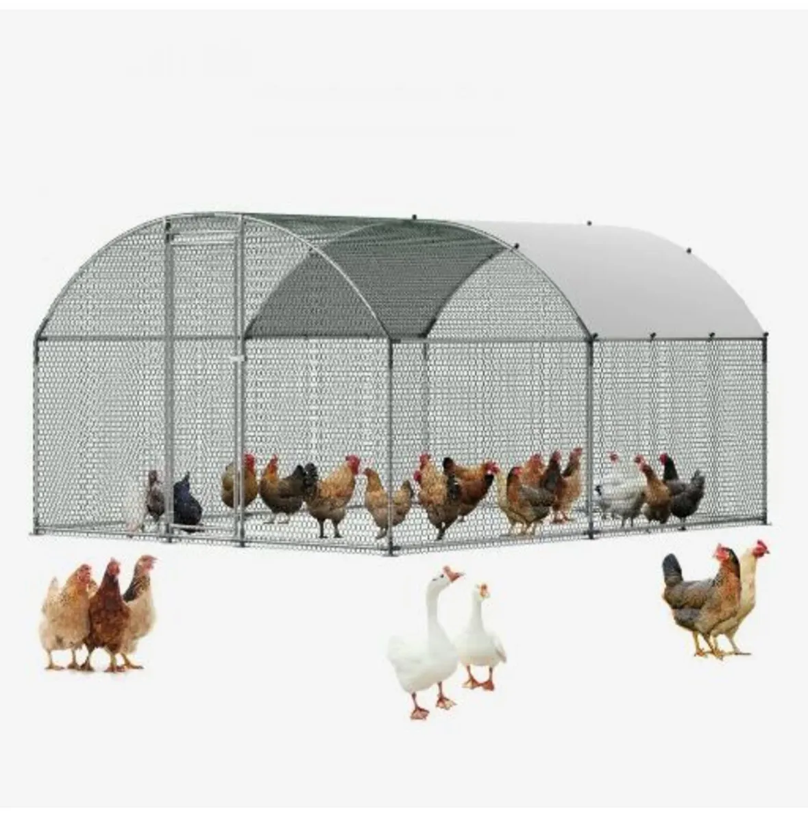 Metal Chicken Coop, 9.8x13.1x6.5 ft - Image 1