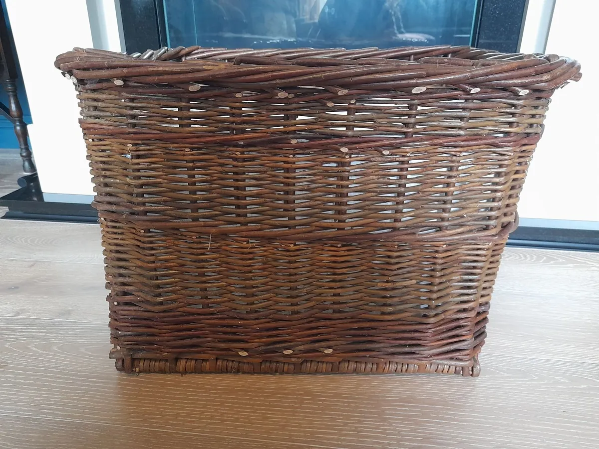 Handmade Willow Fuel Basket - Image 2