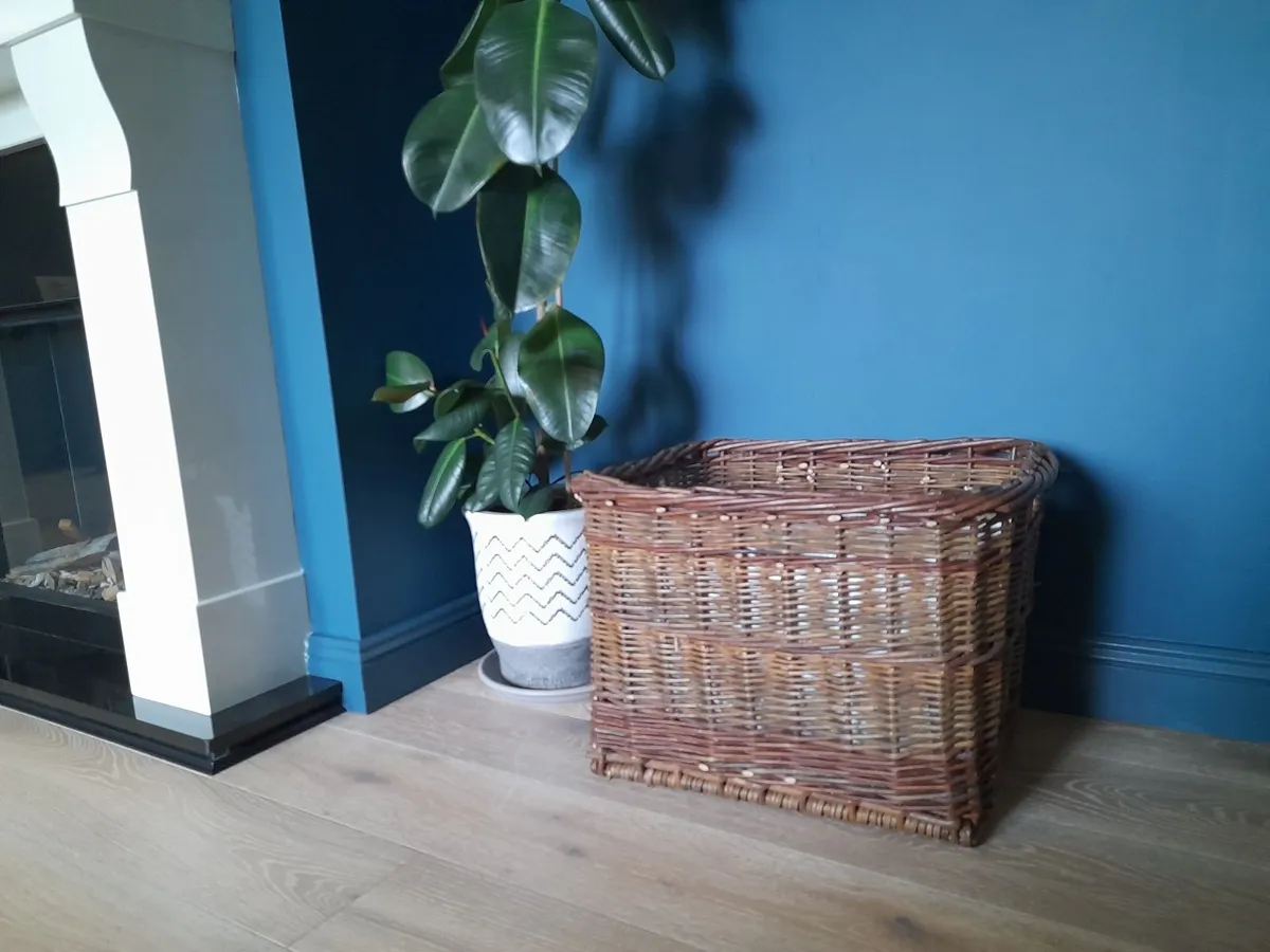 Handmade Willow Fuel Basket - Image 1
