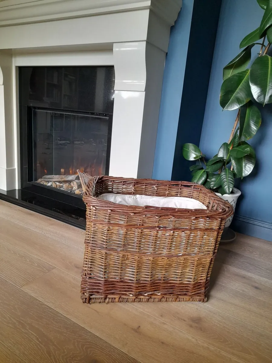 Handmade Willow Fuel Basket - Image 3