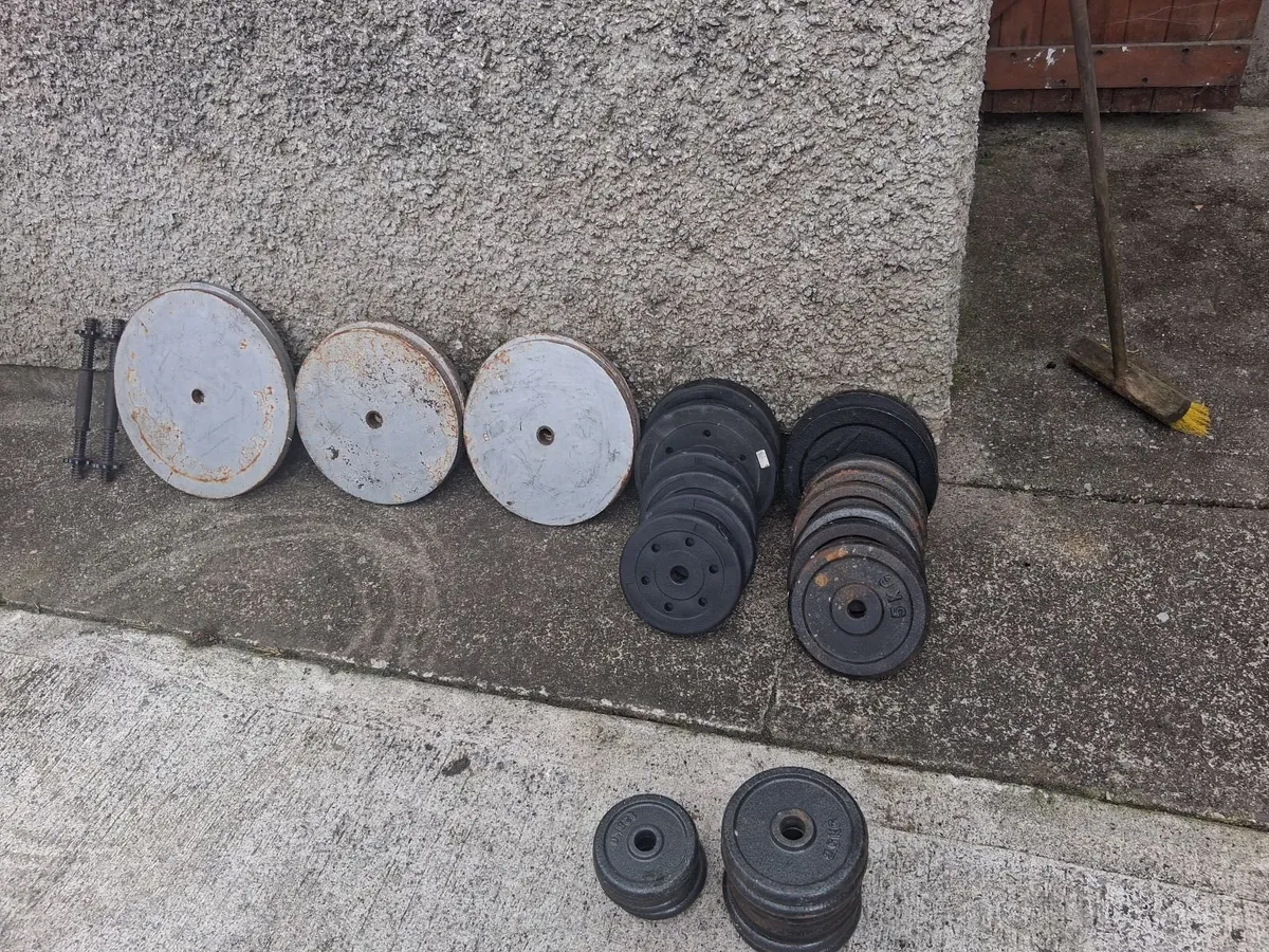 Standered Weights bars and bench - Image 3
