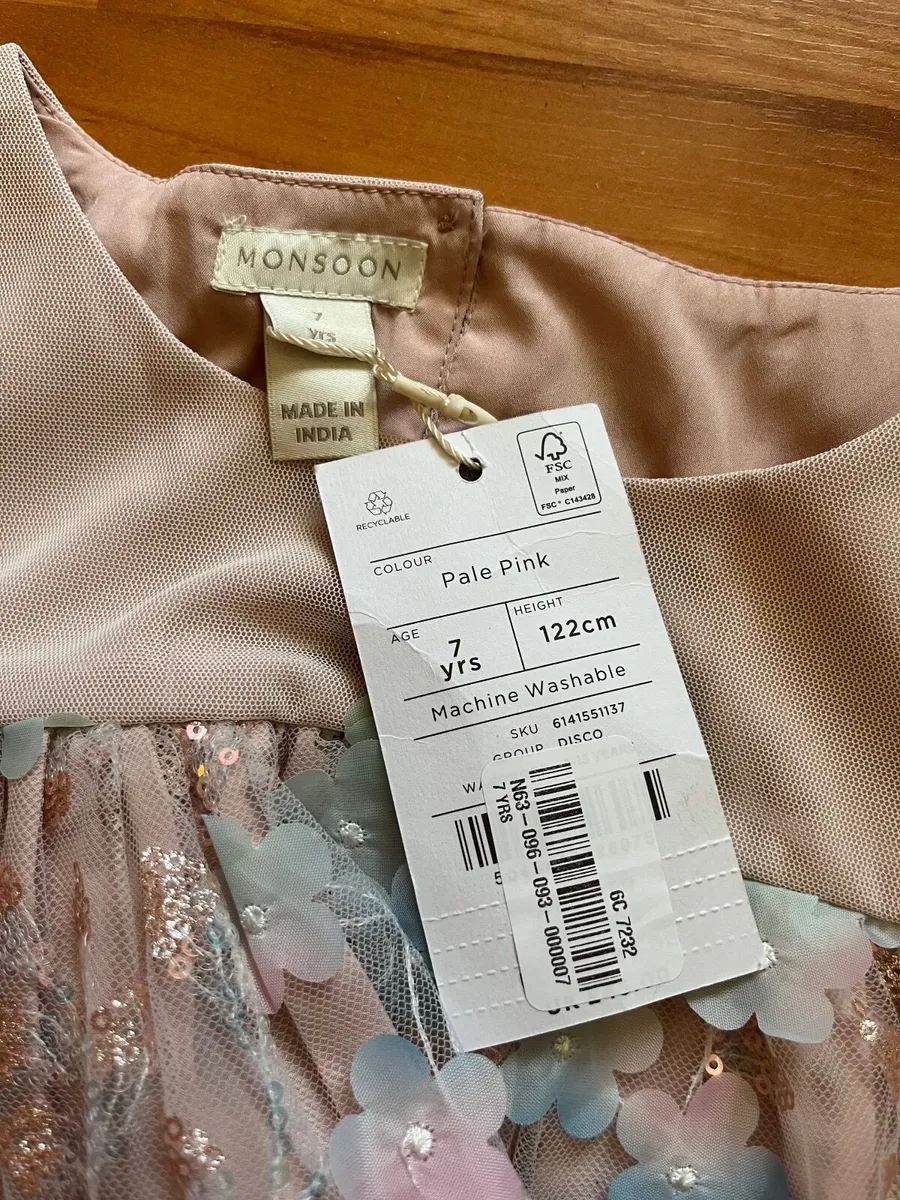 New Monsoon girls dress 7 years - Image 3
