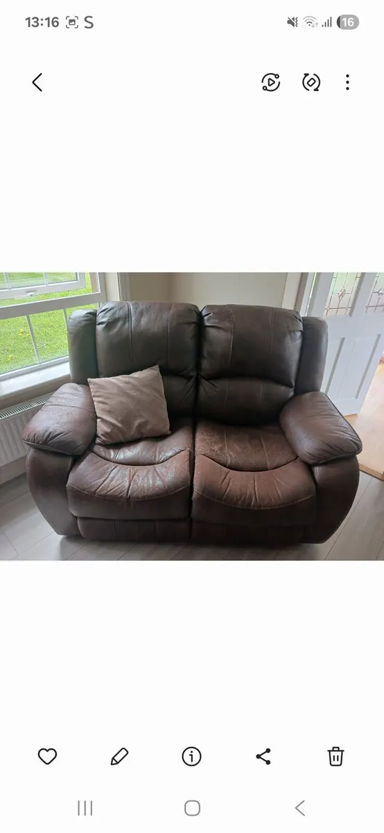 FREE 3 and 2 seater recliner - Image 2