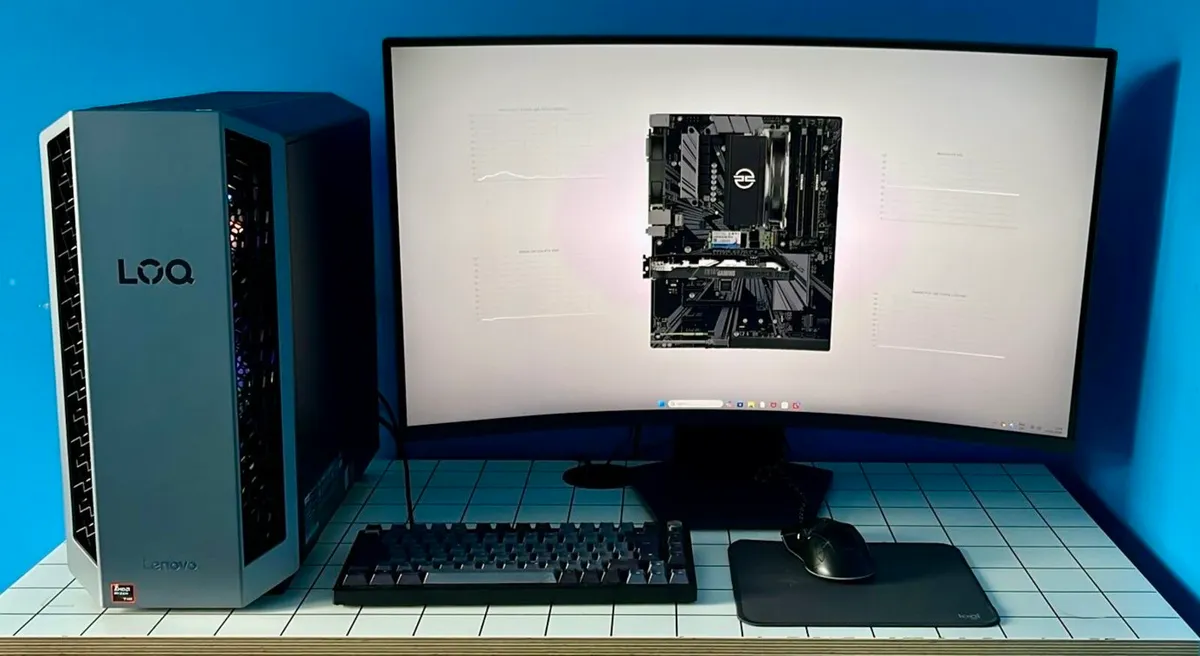 Lenovo Gaming PC and LG 32” Curved Monitor - Image 1
