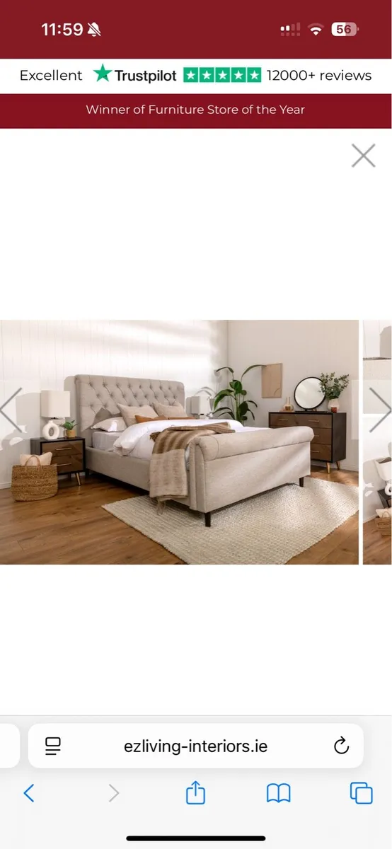 Super king bed and mattresss - Image 1