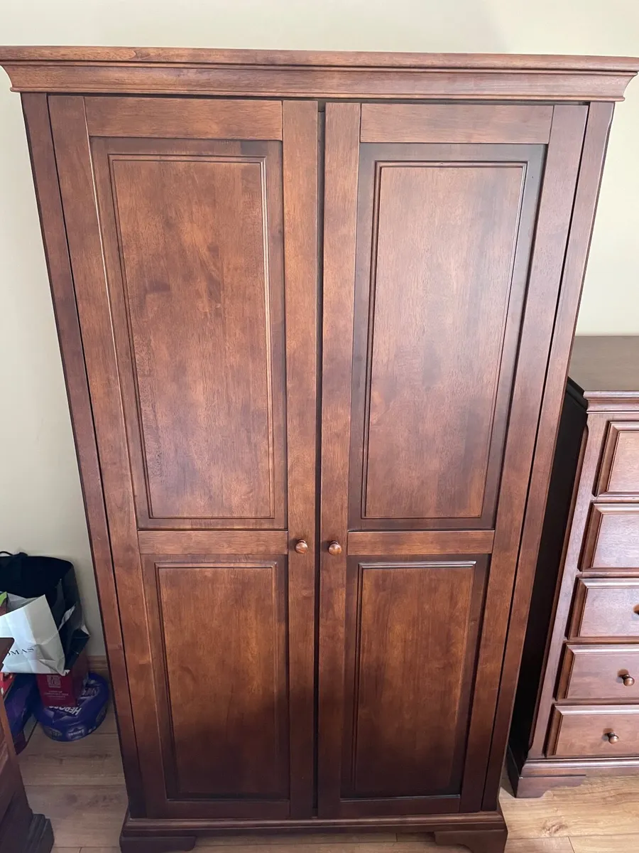 Sleigh bed lockers  wardrobe  drawer unit X2 - Image 2