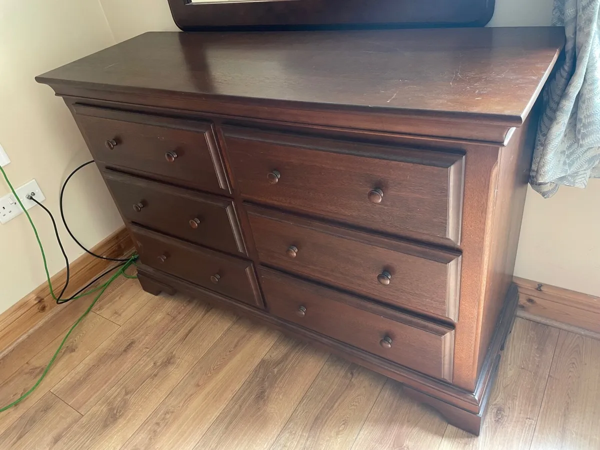 Sleigh bed lockers  wardrobe  drawer unit X2 - Image 4