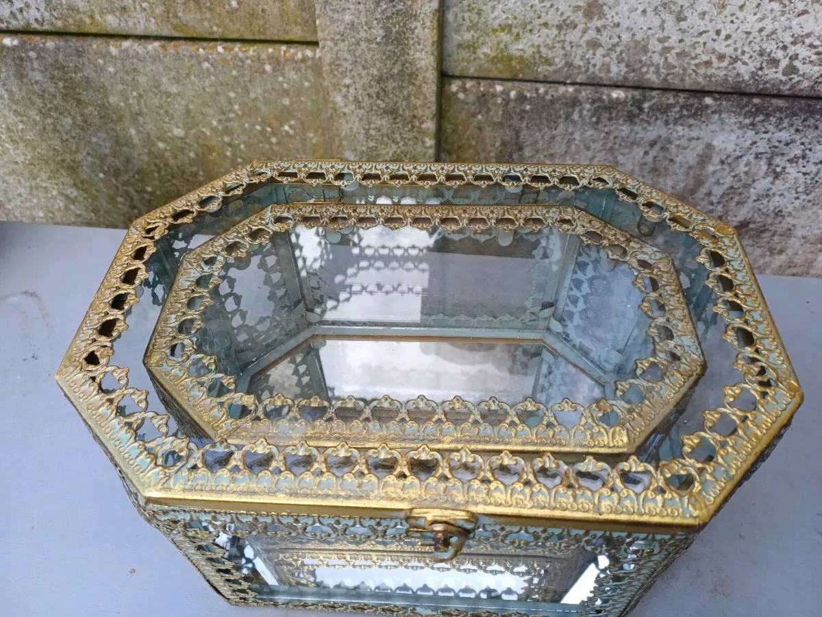 Antique Brass Jewellery Caskets. - Image 2