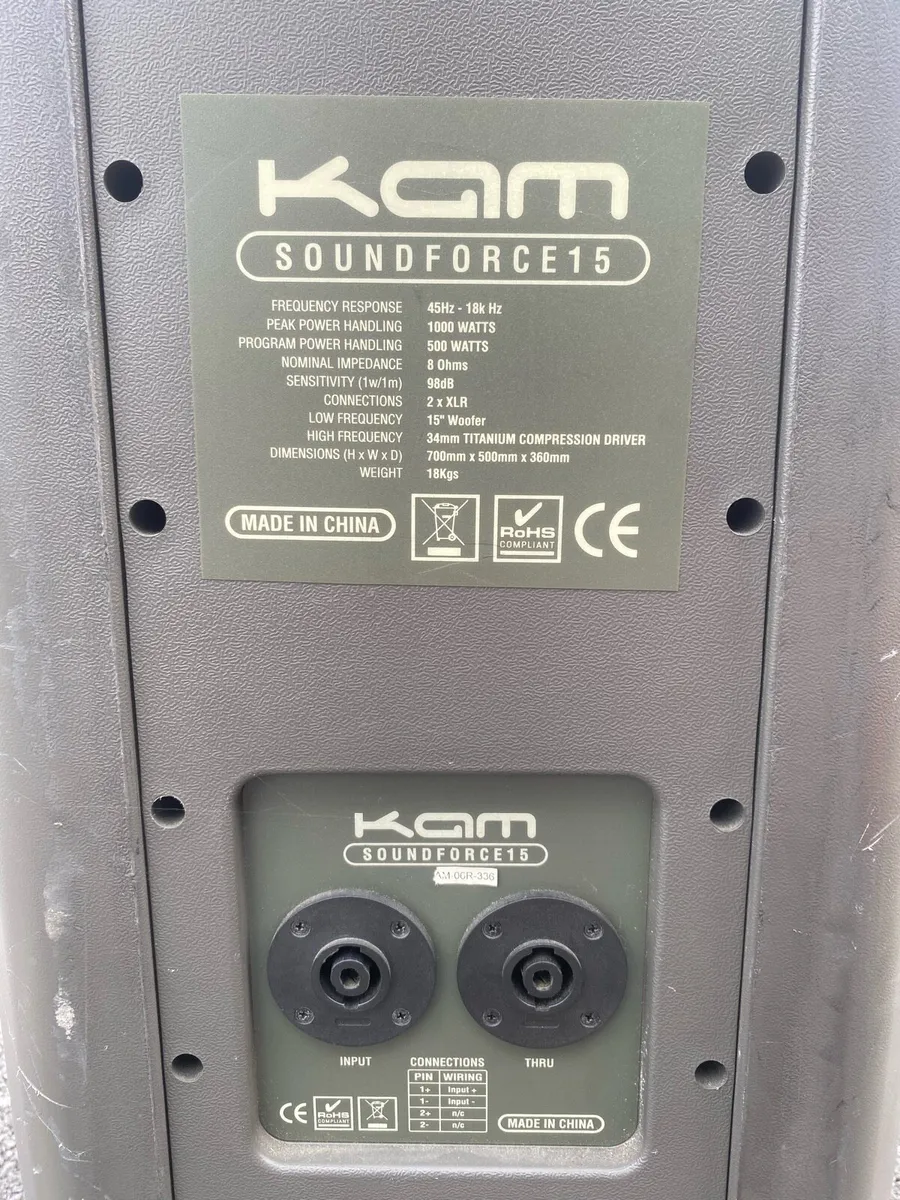 KAM SoundForce 15’ Passive Speakers - Image 3