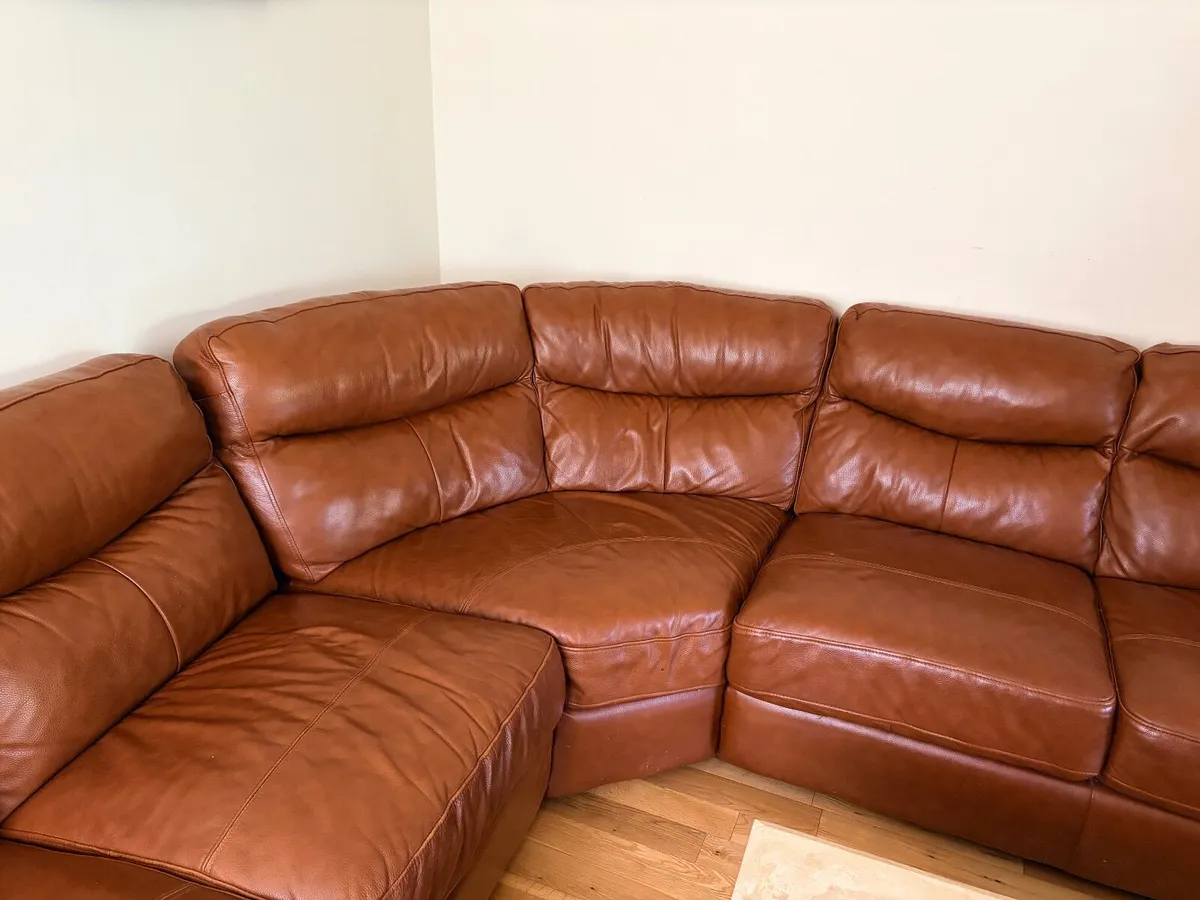 Leather sofa + Arm Chair - Image 3