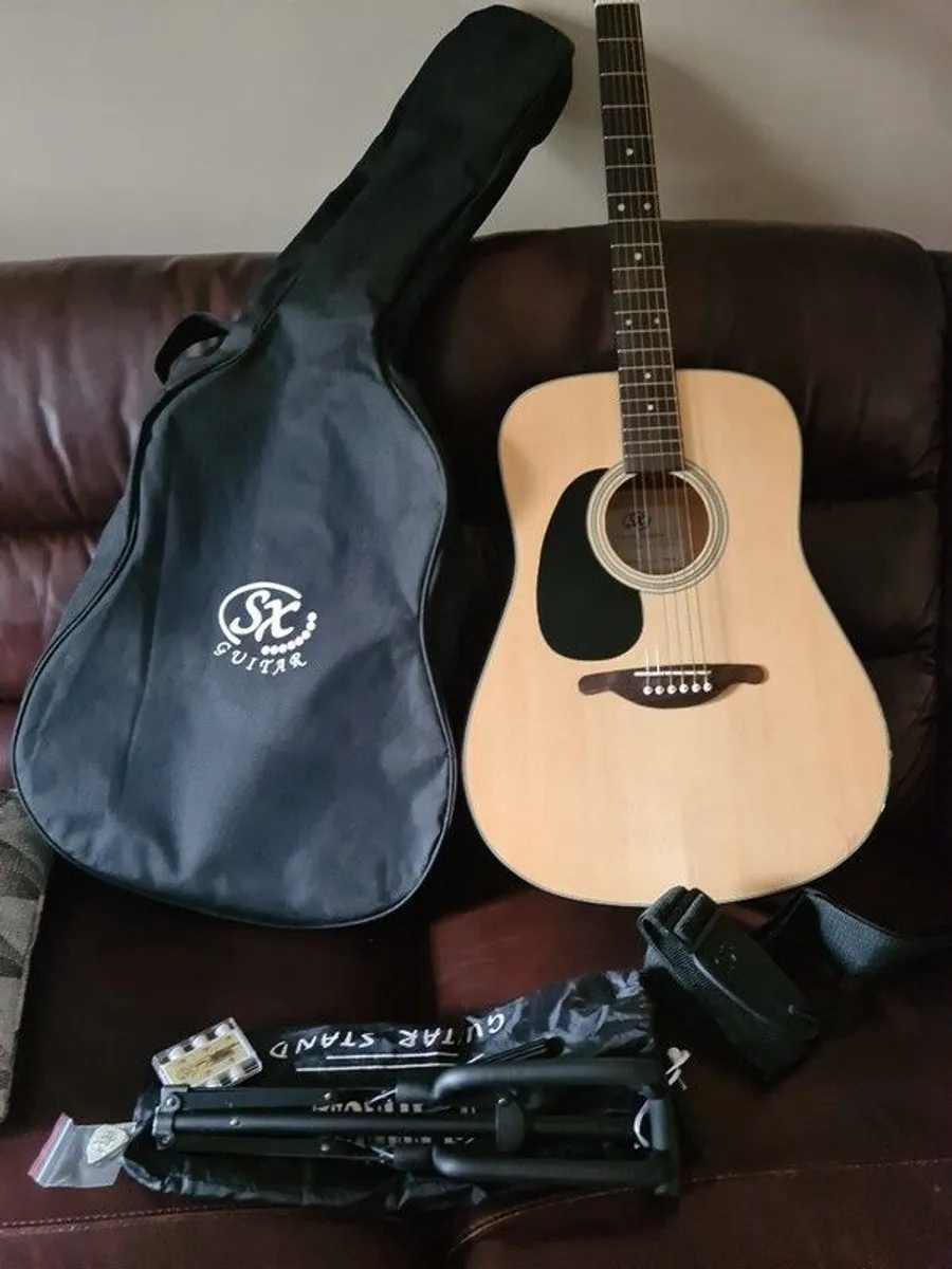 SX Acoustic Left handed Guitar - Image 1