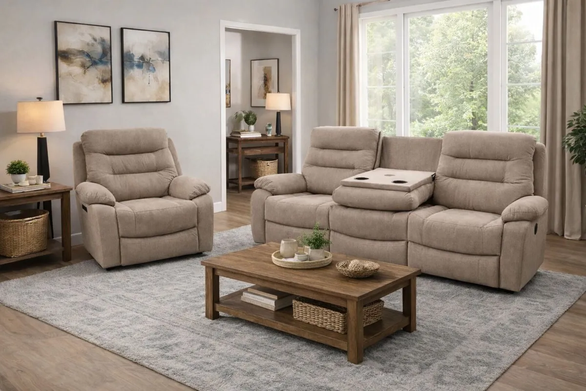 Full electric reclining Ashford sofas - Image 4